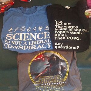 Three graphic t-shirts